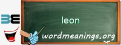 WordMeaning blackboard for leon